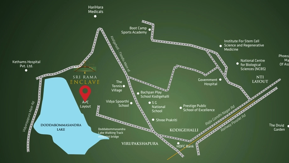 Location of Mega Sri Rama Enclave in Vidyaranyapura, Bangalore - Image 432275