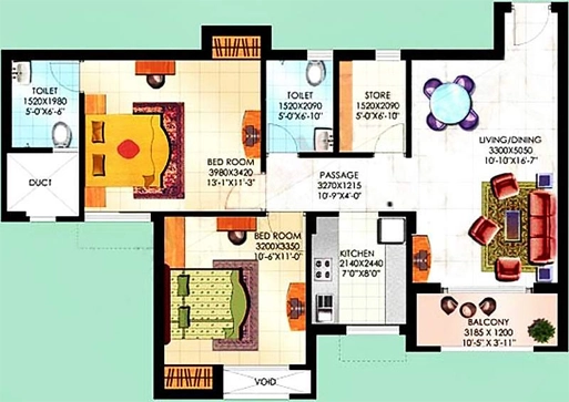 2 BHK Flat in Sahara City Homes in IIM Road, Lucknow - Image 929860
