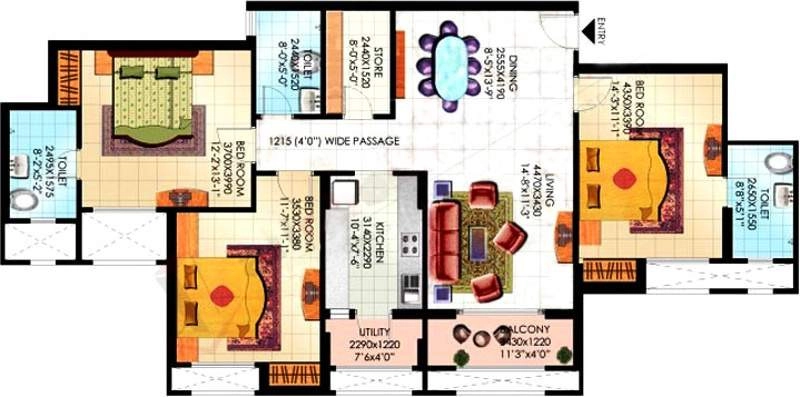 3 BHK Flat in Sahara City Homes in IIM Road, Lucknow - Image 929862