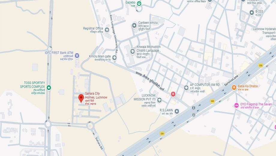 Location of Sahara City Homes in IIM Road, Lucknow - Image 431861