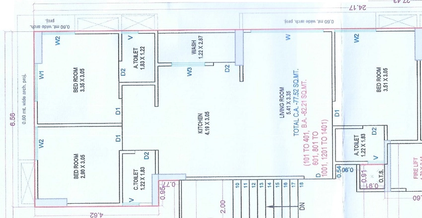 3 BHK Flat in Om Pragati Arcelia in Khadsad, Surat - Image 929856