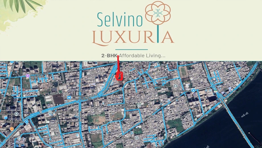 Location of Dwarkesh Selvino Luxuria in Mota Varachha, Surat - Image 431888