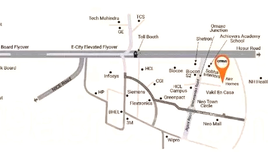 Location of Citrus Aire in Bommasandra, Bangalore - Image 431935