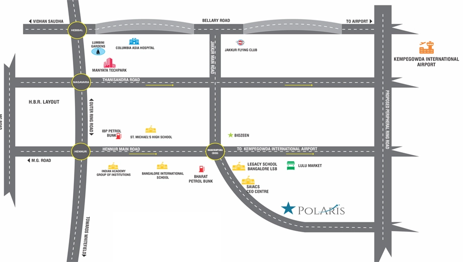 Location of Citrus Polaris in Hennur Road, Bangalore - Image 431905