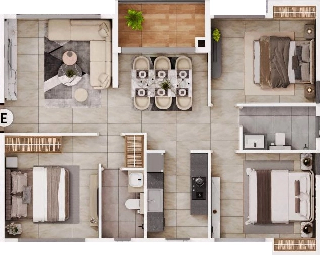 3 BHK Flat in Soham Pravya in Rajarhat, Kolkata - Image 929892