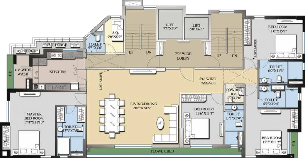 4 BHK Flat in Soham 12 Diamond in Alipore, Kolkata - Image 929898