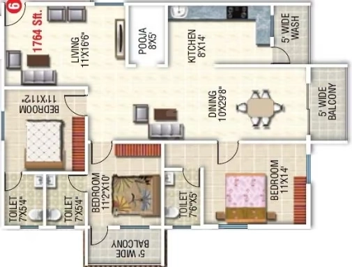 3 BHK Flat in SRS White Pearl in Hallehalli, Bangalore - Image 929913