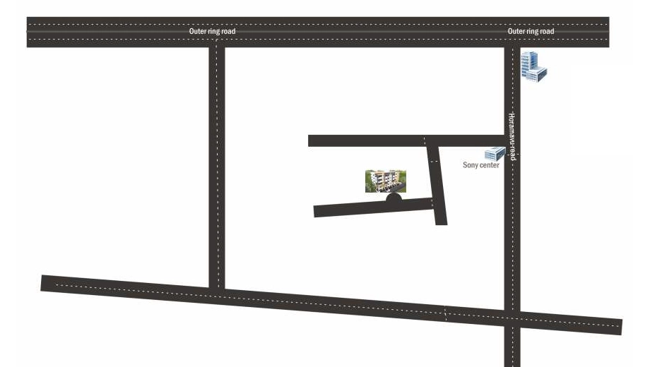 Location of Suncrest Nandanam Residency in Horamavu, Bangalore - Image 431977