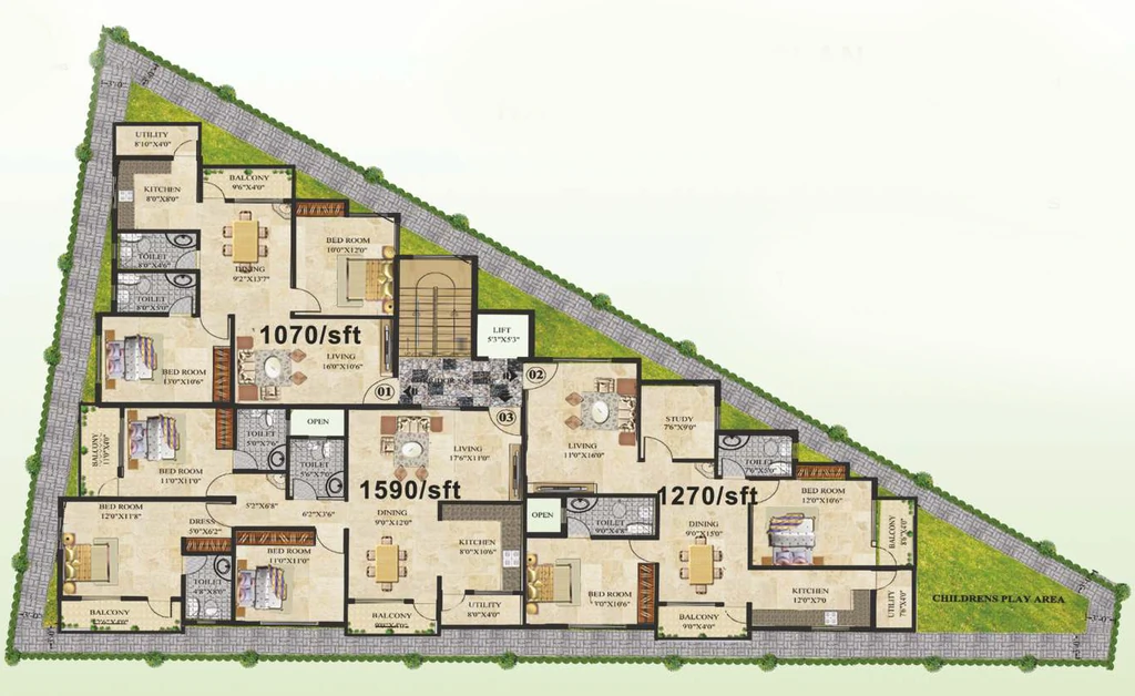 Master Plan of Suncrest Nandanam Residency in Horamavu, Bangalore - Image 431978