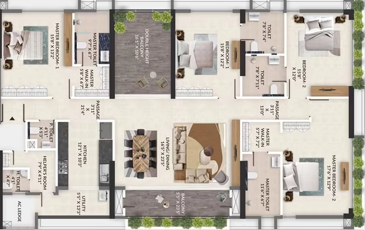4 BHK Flat in Primarc Aahana in Kasba, Kolkata - Image 929914
