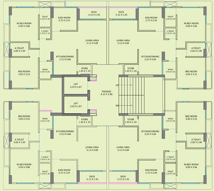 Floor Plan of Aadhya K Aranya in Dumas Road, Surat - Image 432055