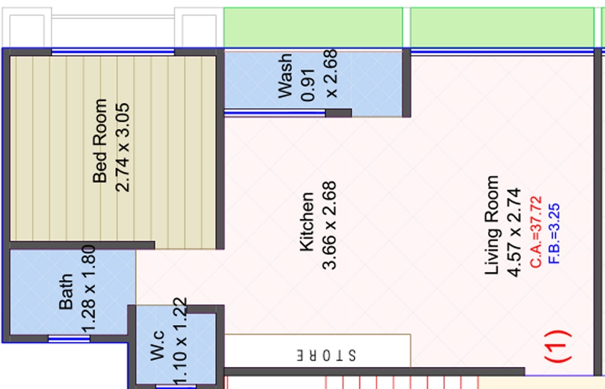 1 BHK Flat in Rudra Residency in Dindoli, Surat - Image 929933