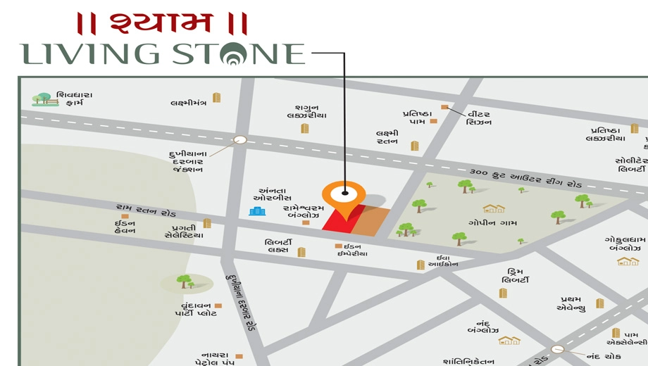 Location of Shyam Livingstone in Mota Varachha, Surat - Image 432945
