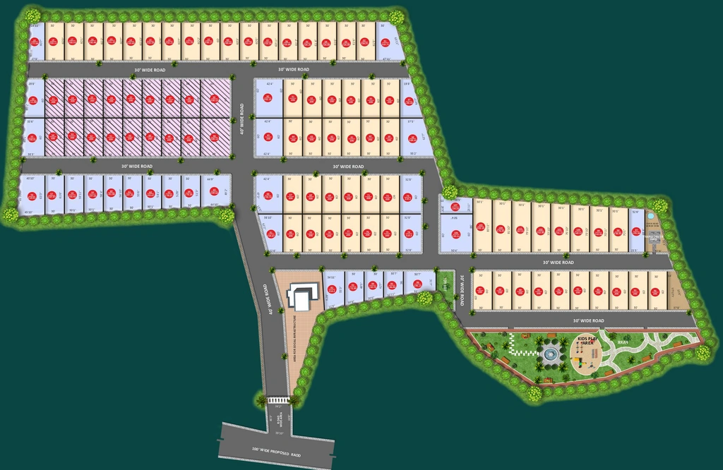 Master Plan of Villa Gayatri Meadows in Gagillapur, Hyderabad - Image 432148