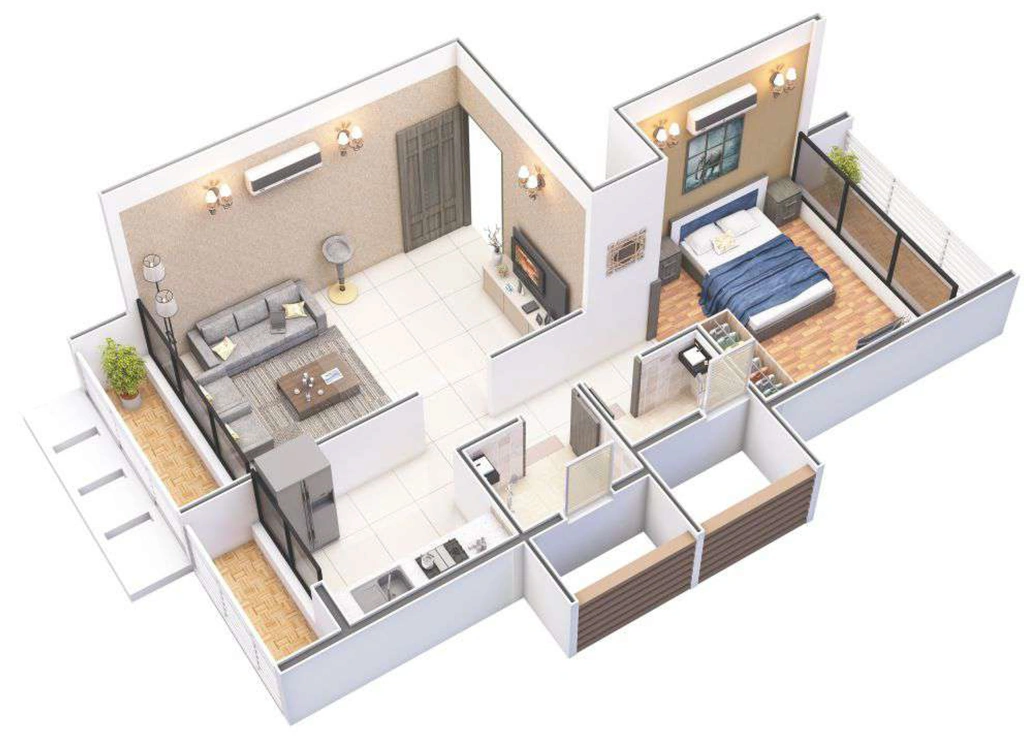 1 BHK Flat in Sakha Heights in Dronagiri, Navi Mumbai - Image 929954