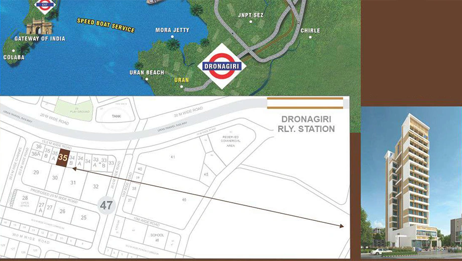 Location of Sakha Heights in Dronagiri, Navi Mumbai - Image 432122