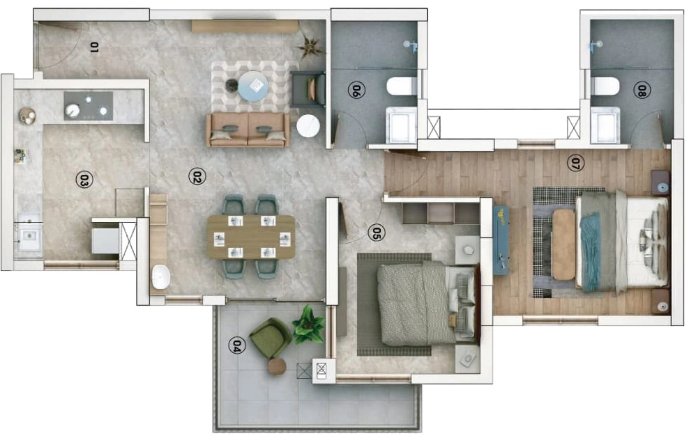 2 BHK Flat in SIS Florida in OMR, Chennai - Image 929971