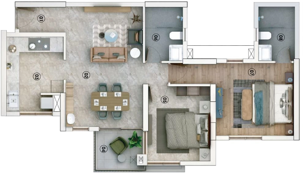 2 BHK Flat in SIS Florida in OMR, Chennai - Image 929970