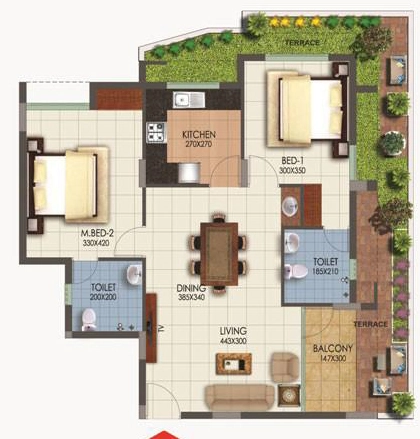 2 BHK Flat in Chevron Royal Woods in PTP Nagar, Thiruvananthapuram - Image 929979