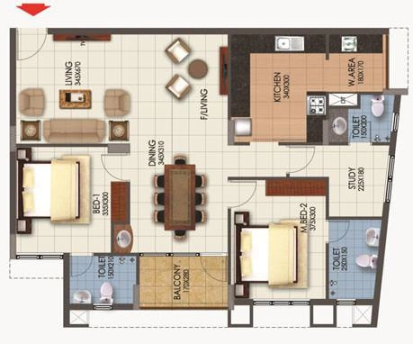 2 BHK Flat in Chevron Royal Woods in PTP Nagar, Thiruvananthapuram - Image 929980