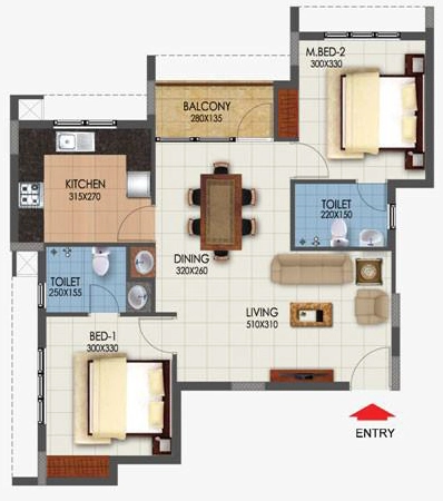 2 BHK Flat in Chevron Royal Woods in PTP Nagar, Thiruvananthapuram - Image 929978