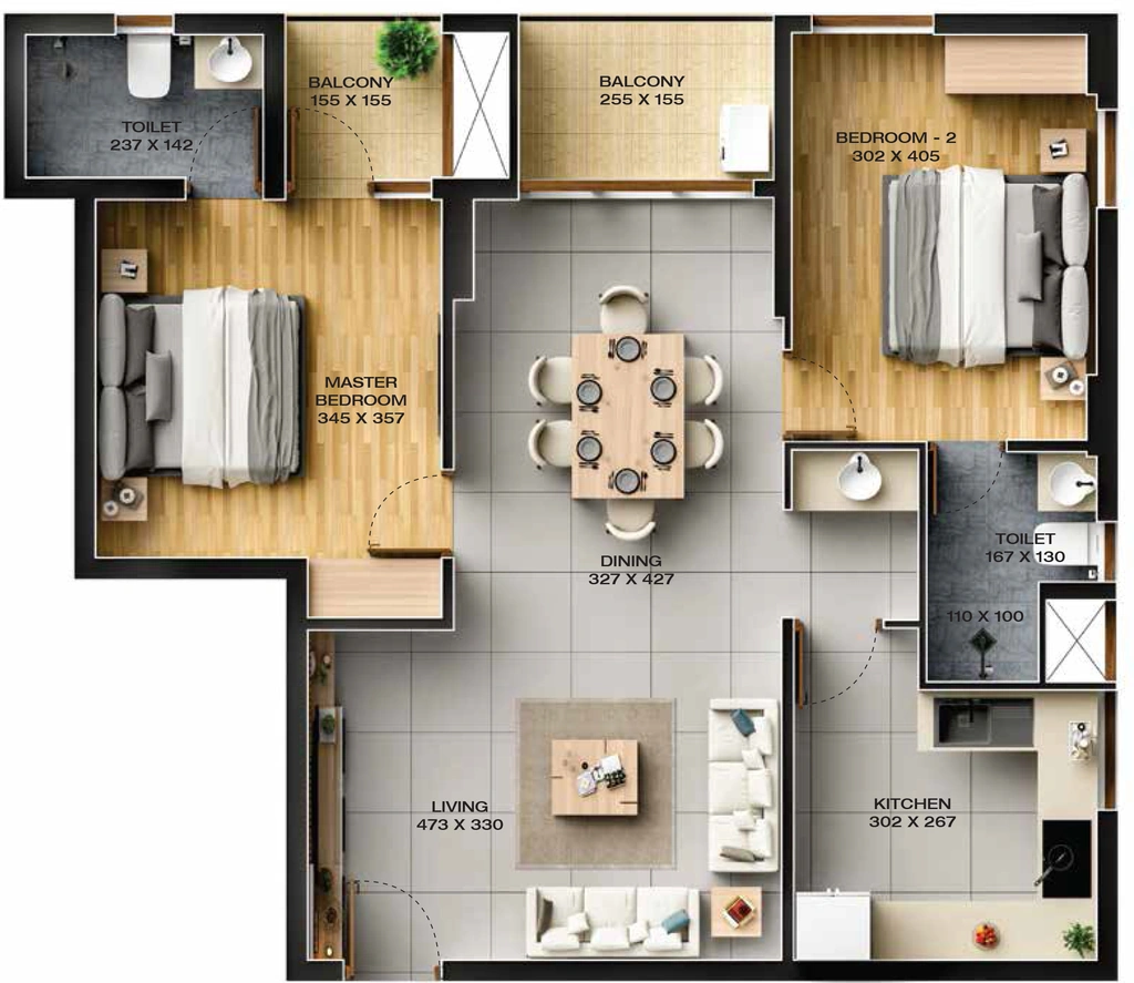 2 BHK Flat in Favourite Illam in Vazhuthacaud, Thiruvananthapuram - Image 929990