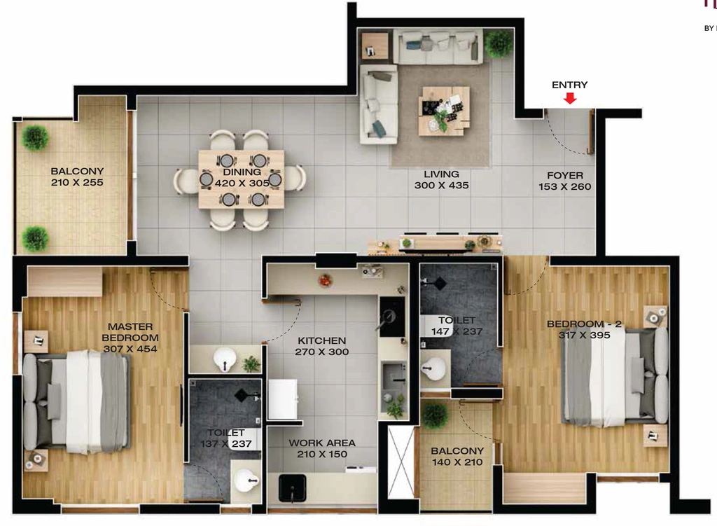 2 BHK Flat in Favourite Illam in Vazhuthacaud, Thiruvananthapuram - Image 929991