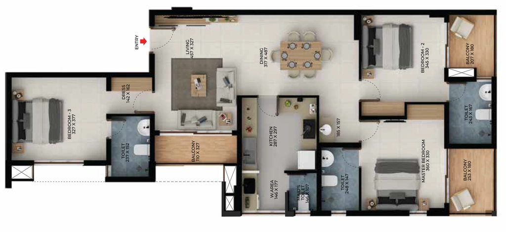 3 BHK Flat in Favourite The Cyber Bay in Anayara, Thiruvananthapuram - Image 929998