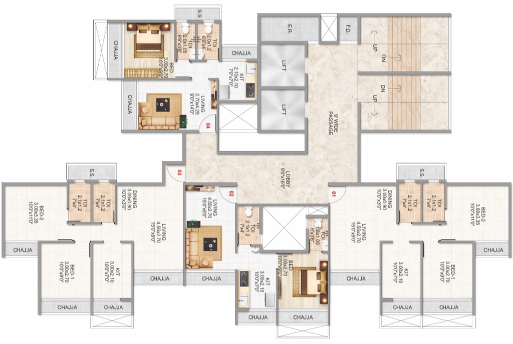 Floor Plan of Commercial Dev Sakha in Dronagiri, Navi Mumbai - Image 432138