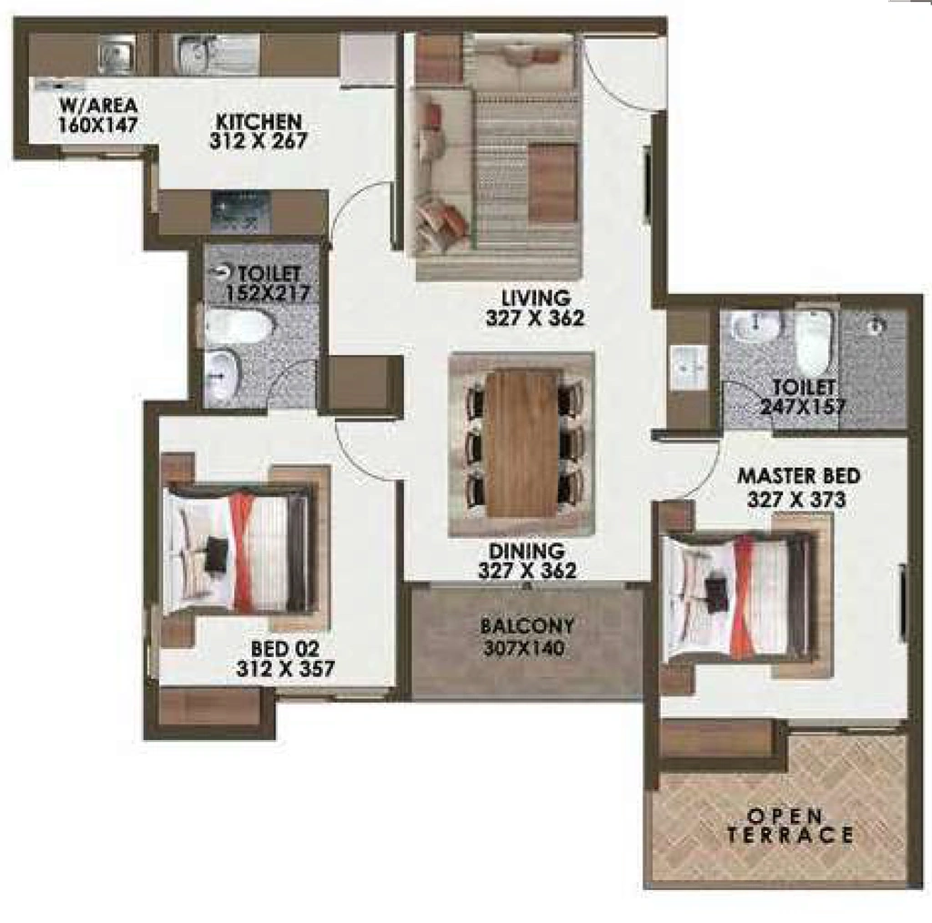 2 BHK Flat in Favourite The Laurels in Venpalavattom, Thiruvananthapuram - Image 930018