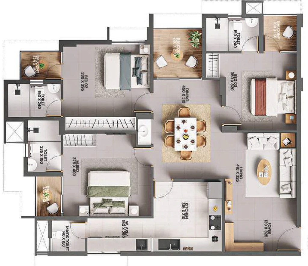 3 BHK Flat in Favourite the White Lily in Murinjapalam, Thiruvananthapuram - Image 930042
