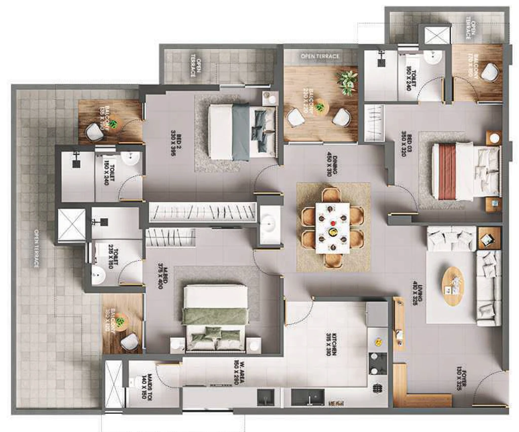 3 BHK Flat in Favourite the White Lily in Murinjapalam, Thiruvananthapuram - Image 930043