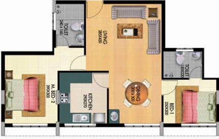 2 BHK Flat in Nikunjam Rialto in Murinjapalam, Thiruvananthapuram - Image 930045