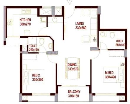 2 BHK Flat in SFS Iris Apartments in Ulloor, Thiruvananthapuram - Image 930112