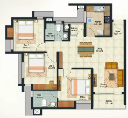 3 BHK Flat in Skyline Cedar Park in Vattiyoorkavu, Thiruvananthapuram - Image 930078