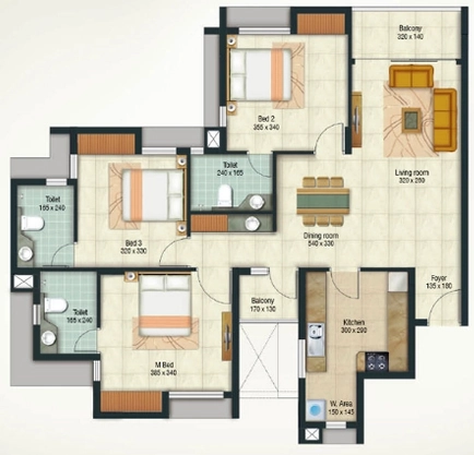 3 BHK Flat in Skyline Cedar Park in Vattiyoorkavu, Thiruvananthapuram - Image 930079