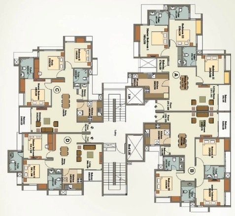 Floor Plan of Skyline Cedar Park in Vattiyoorkavu, Thiruvananthapuram - Image 432416