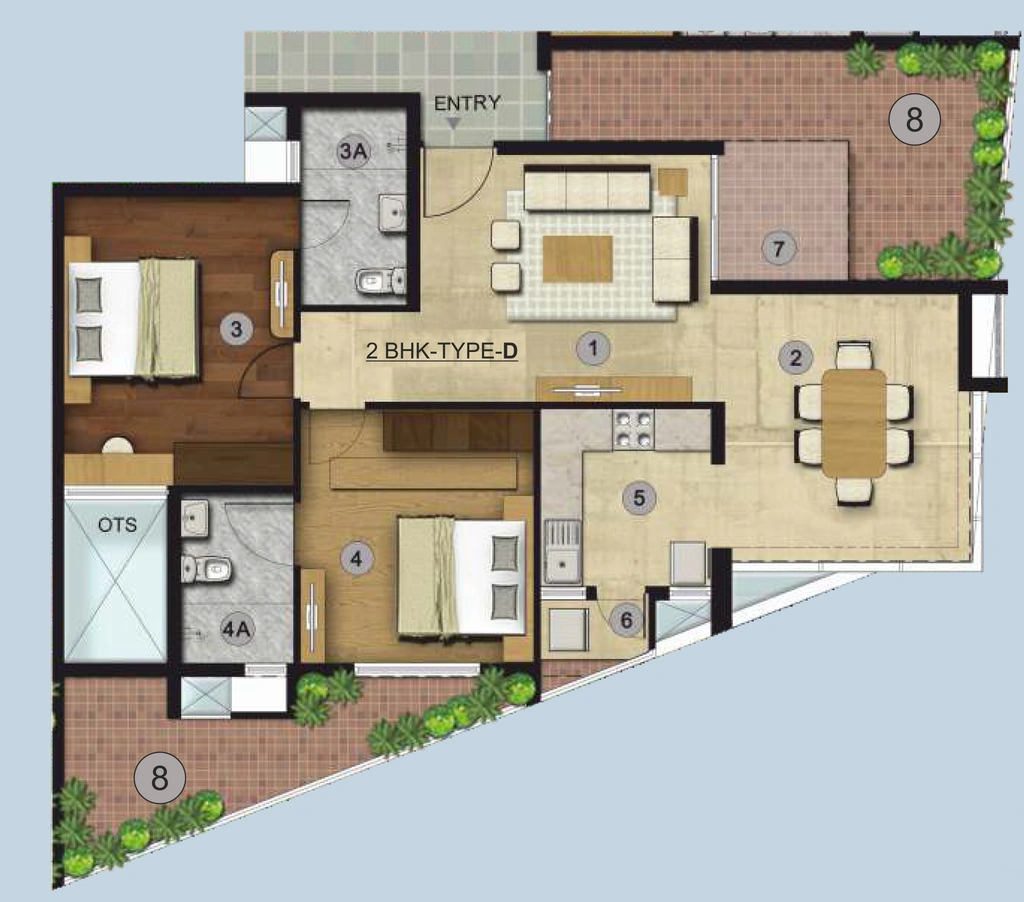 2 BHK Flat in Heather The Corniche in Sasthamangalam, Thiruvananthapuram - Image 930126
