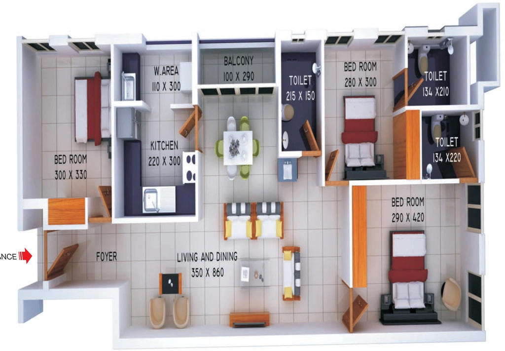 3 BHK Flat in Intimate Agastya in Kazhakootam, Thiruvananthapuram - Image 930089
