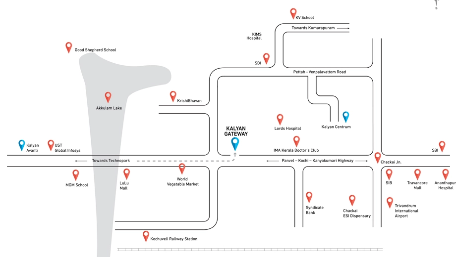 Location of Kalyan Gateway in Venpalavattom, Thiruvananthapuram - Image 432478