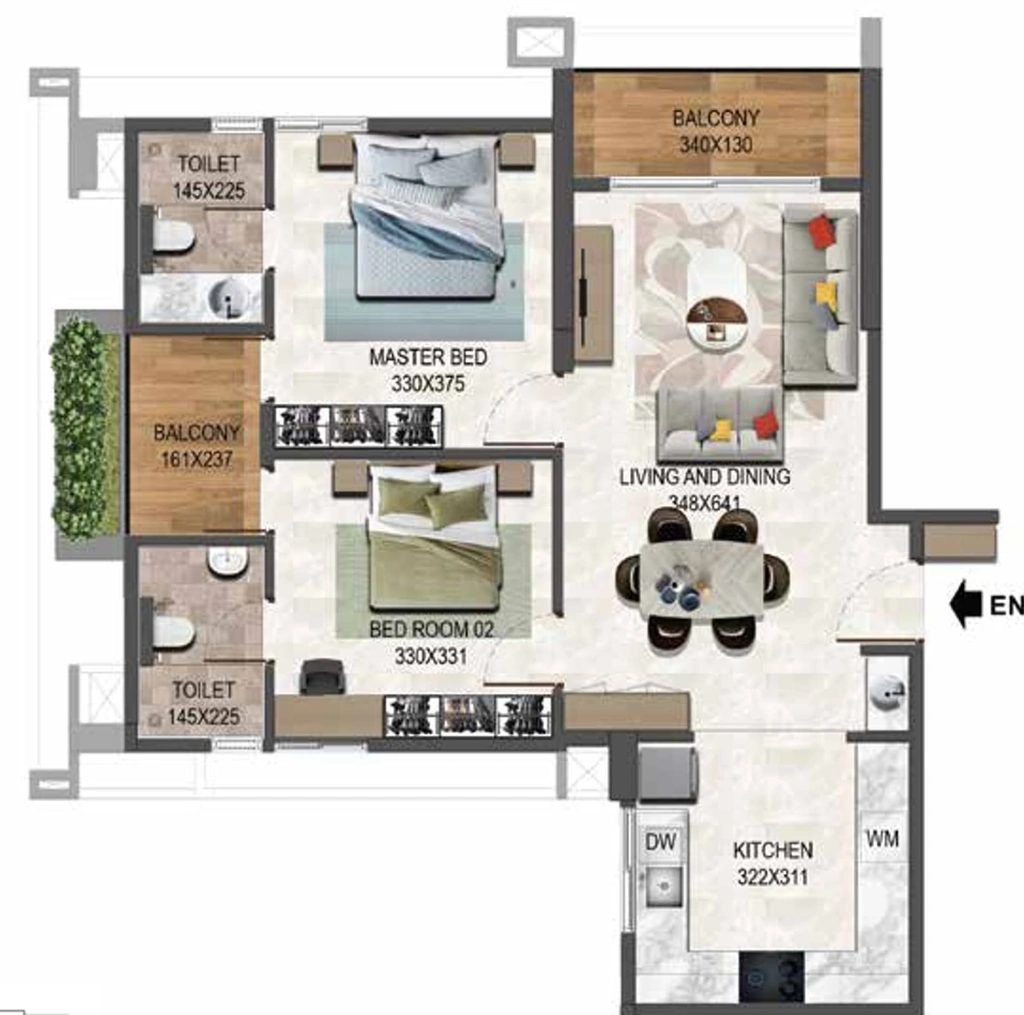 2 BHK Flat in Mansions Iconiq in Venpalavattom, Thiruvananthapuram - Image 930106