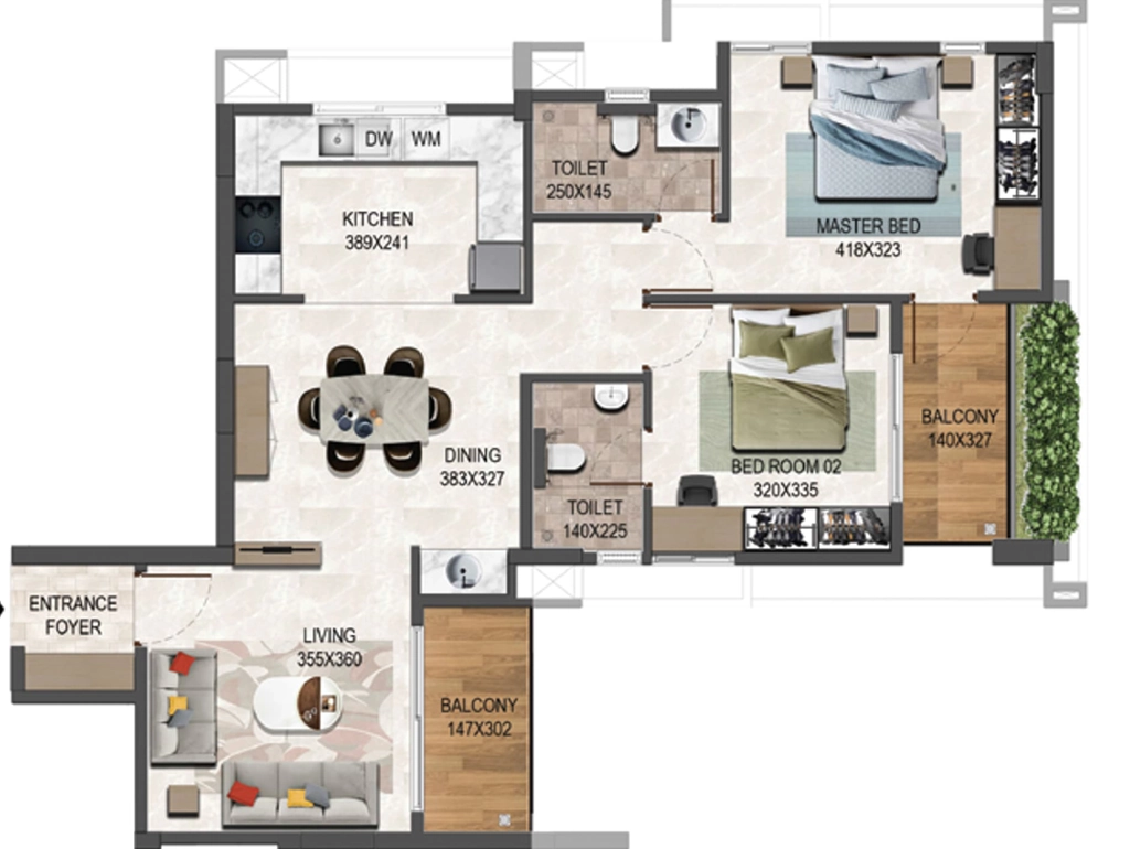 2 BHK Flat in Mansions Iconiq in Venpalavattom, Thiruvananthapuram - Image 930107