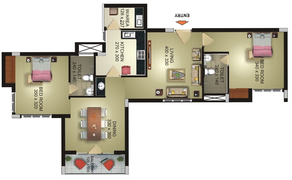 2 BHK Flat in Marutham Odyssey in Vattiyoorkavu, Thiruvananthapuram - Image 930084