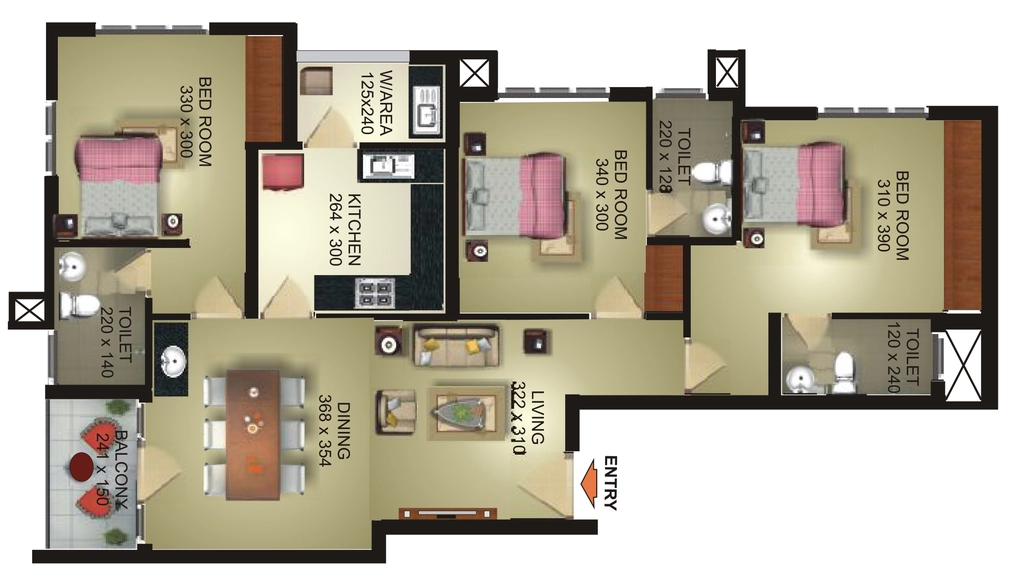 3 BHK Flat in Marutham Odyssey in Vattiyoorkavu, Thiruvananthapuram - Image 930086