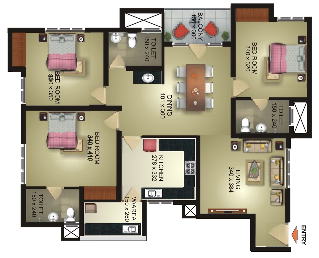 3 BHK Flat in Marutham Odyssey in Vattiyoorkavu, Thiruvananthapuram - Image 930087