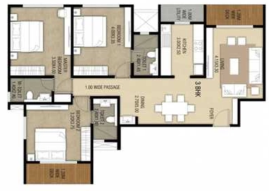 3 BHK Flat in Nucleus Spells in Aakkulam, Thiruvananthapuram - Image 930133