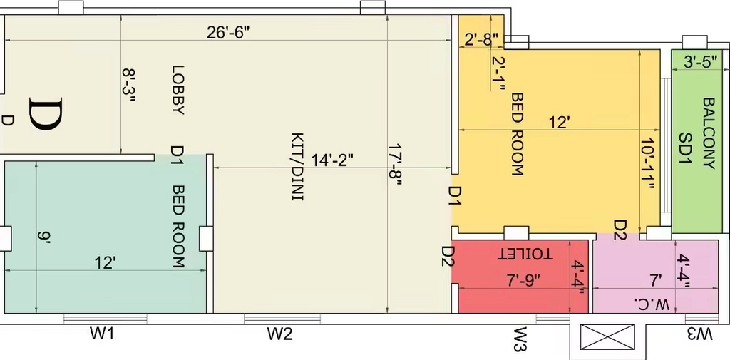 2 BHK Flat in Kappa Alpha Gamma Beta in New Town, Kolkata - Image 930052