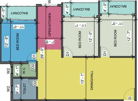 3 BHK Flat in Kappa Alpha Gamma Beta in New Town, Kolkata - Image 930057