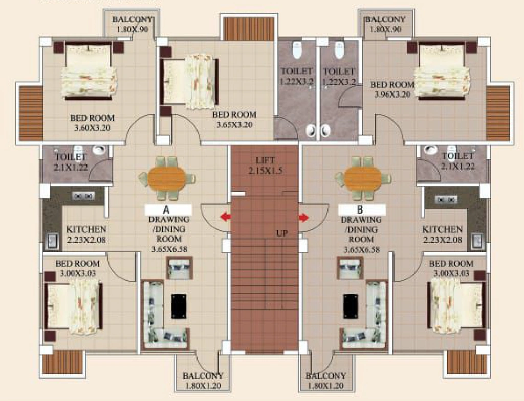 Floor Plan of BB Suravi Enclave in Six Mile, Guwahati - Image 432368