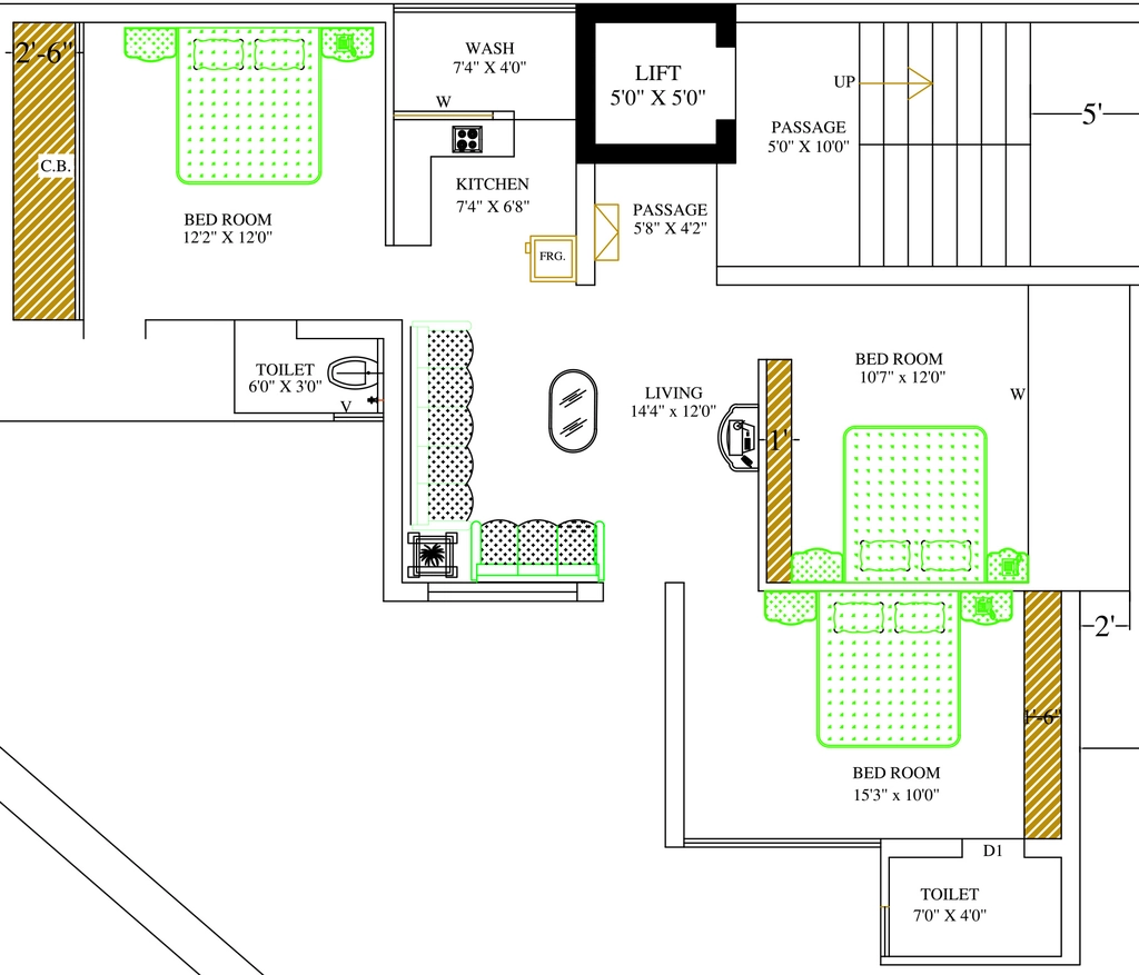3 BHK Flat in Ravibhai Corash Complex in Kotharia, Rajkot - Image 930063